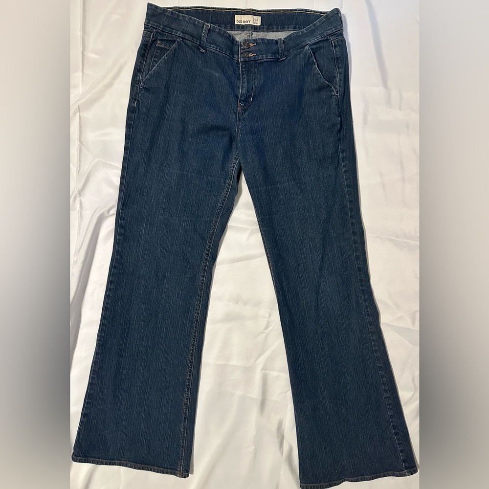 Old Navy Dark Blue Flare Jeans Women’s size 14